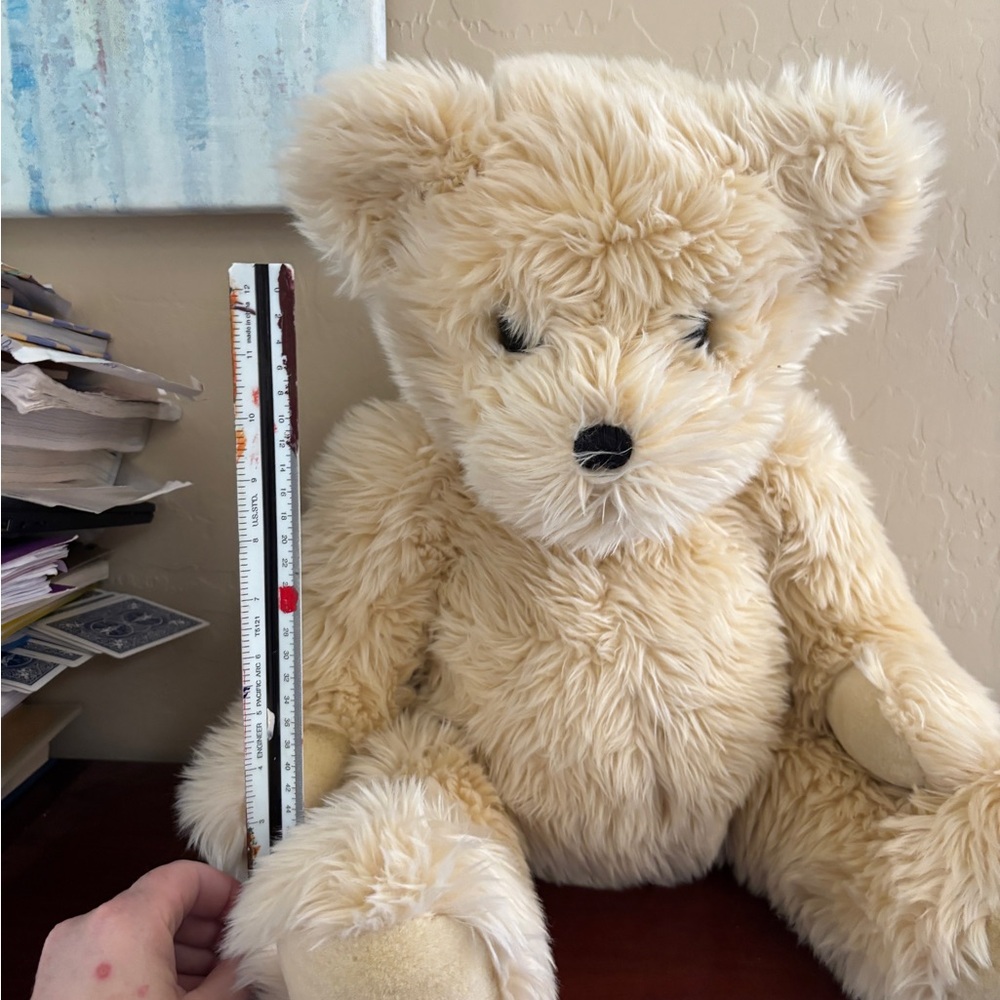 Large Teddy Bear Brown Plush Stuffed Animal Jointed 17” FAO Schwarz - Picture 3 of 8